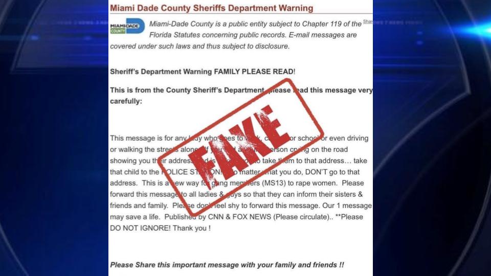 MDPD warns community of fake email in tweet WSVN 7News Miami News