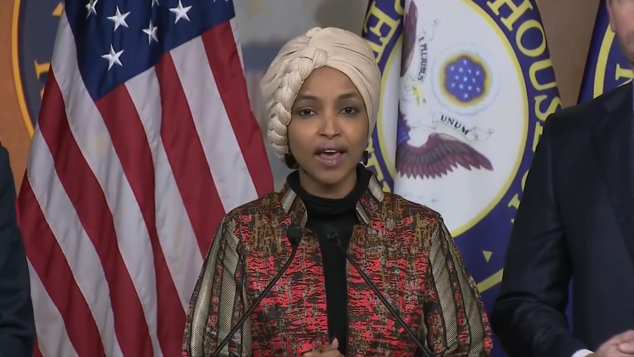 Man tackled to ground after spraying unknown substance on Rep. Ilhan Omar at Minneapolis town hall