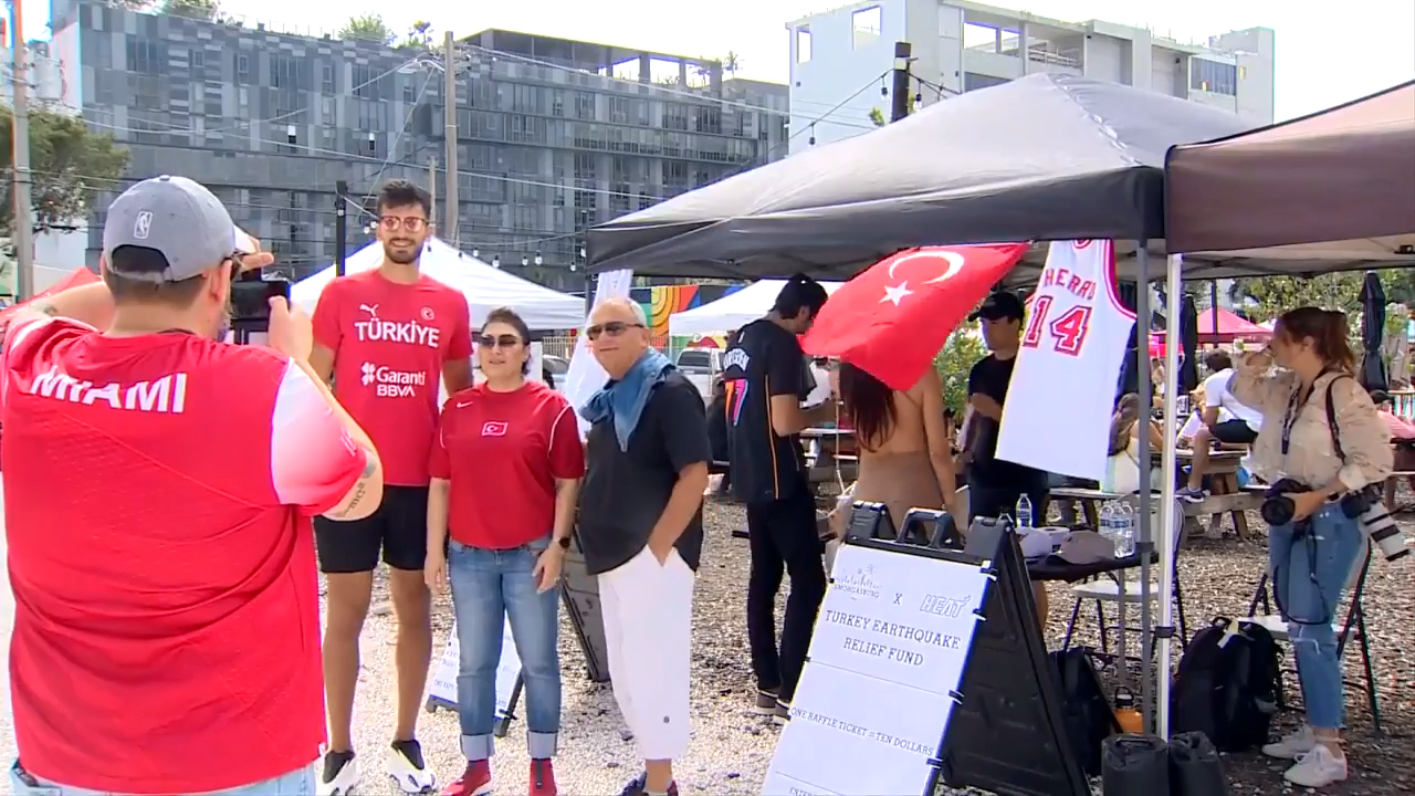 Miami Heat player visits Wynwood in support of TurkeySyria earthquake