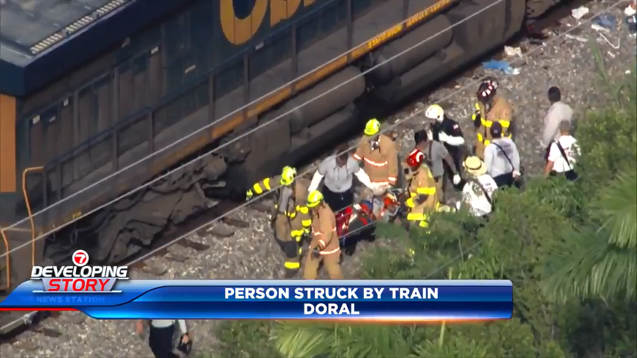 Man hospitalized after becoming trapped underneath a train in Doral – WSVN  7News | Miami News, Weather, Sports | Fort Lauderdale