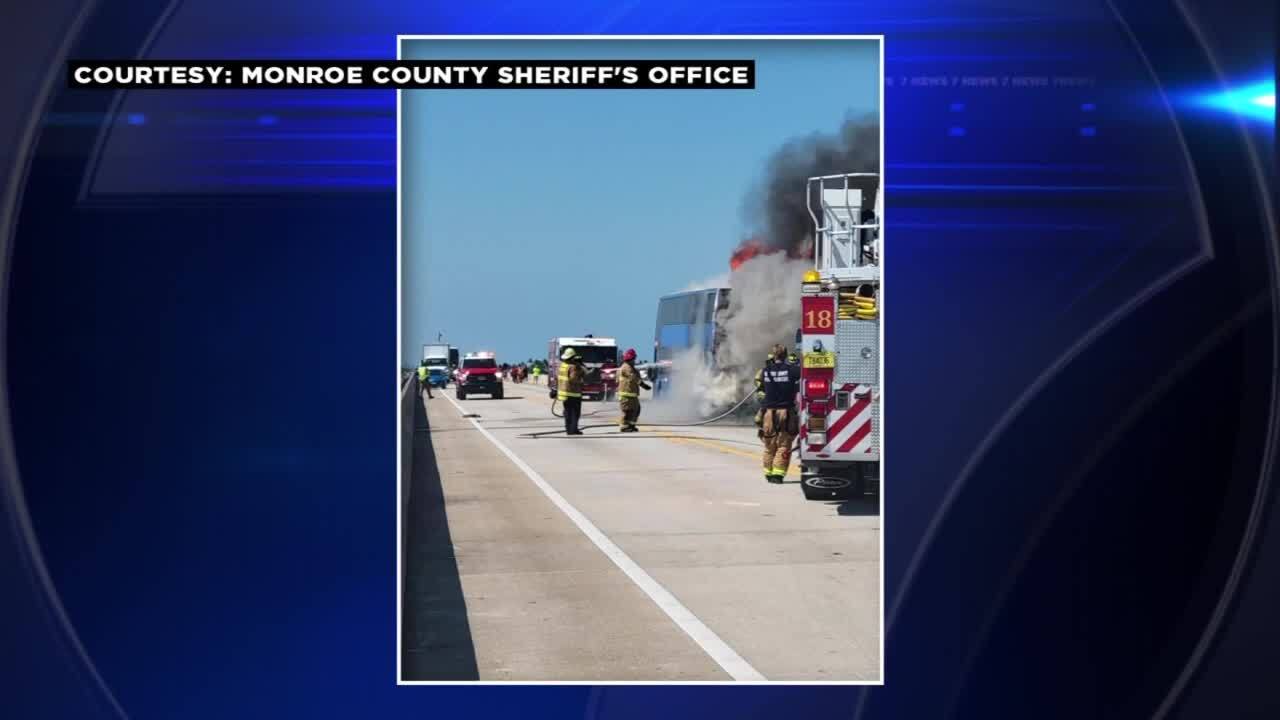 Emergency crews close roads in Marathon due to bus fire WSVN 7News