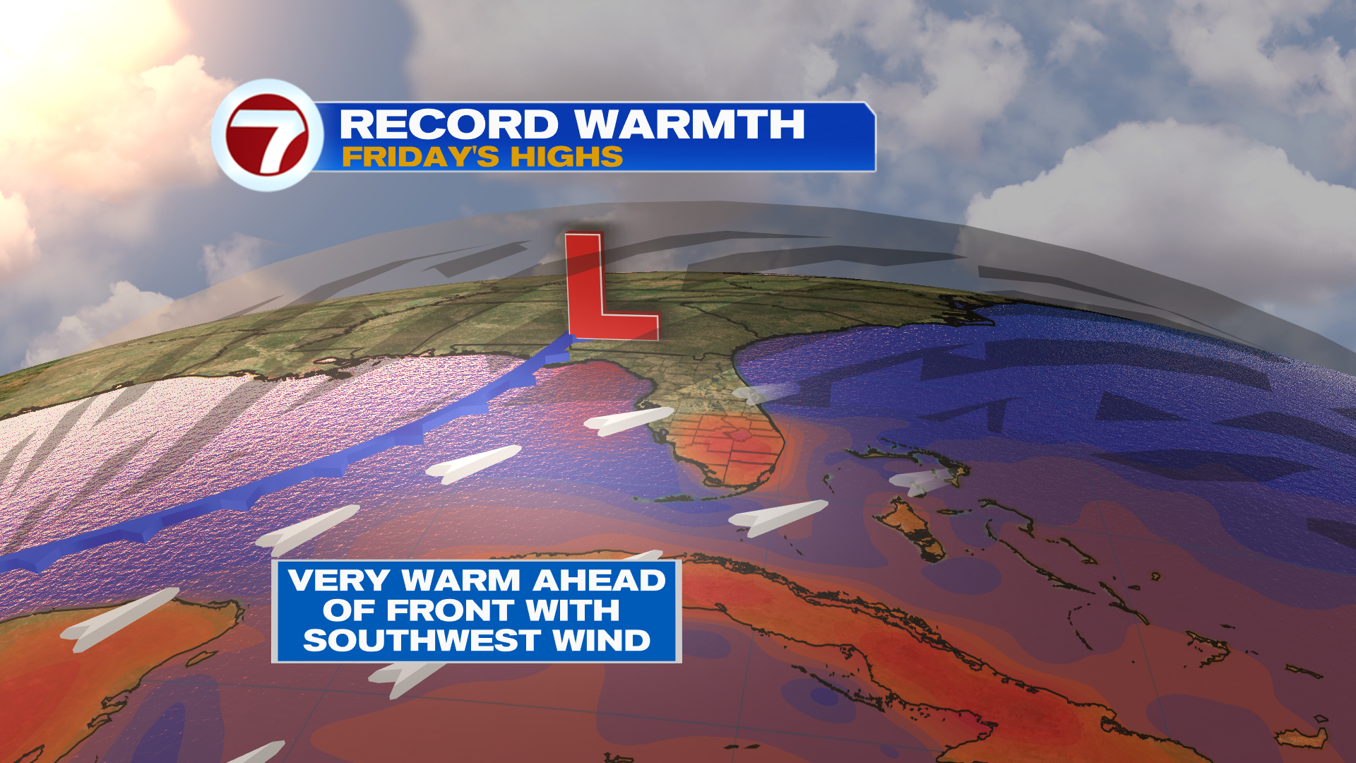 Sunshine and Record Heat to End Week - WSVN 7News | Miami News, Weather ...