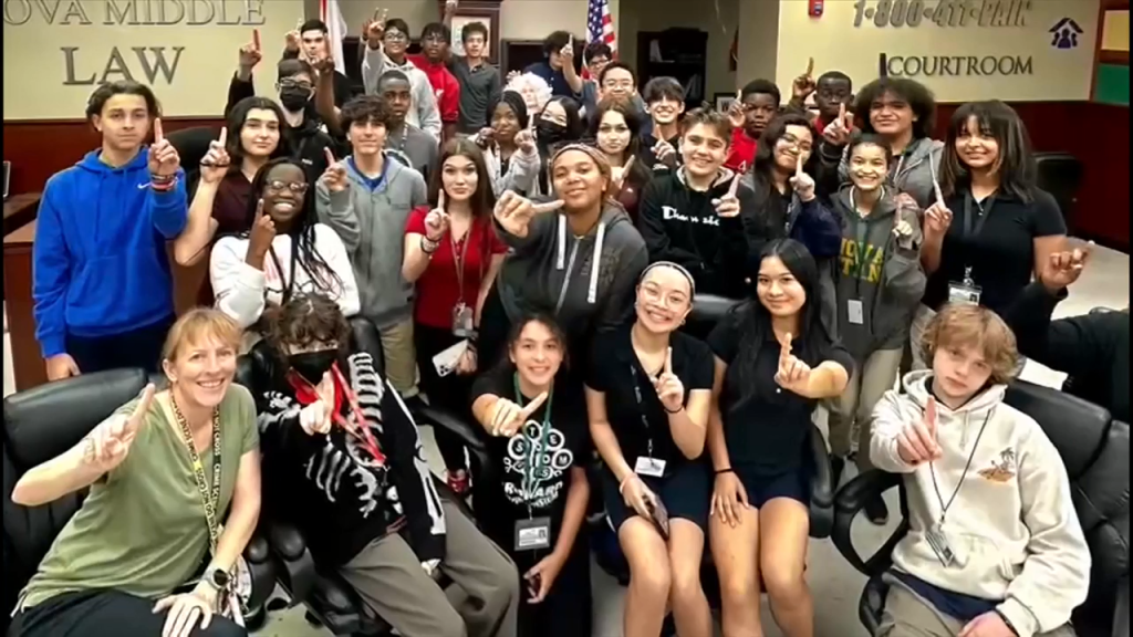 Nova Middle School law students win state championship, need help