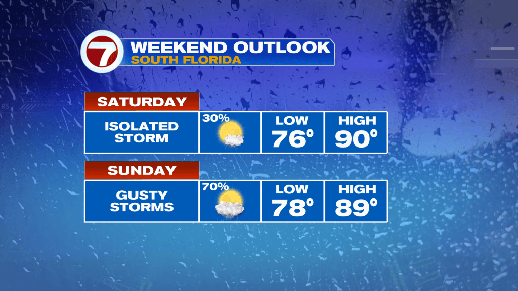 WEEKEND STORMS IN STORE - WSVN 7News | Miami News, Weather, Sports ...