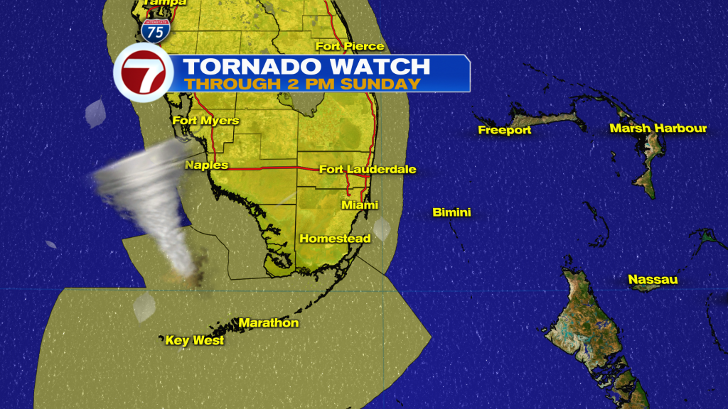 Tornado Watch issued for South Florida, Severe Storms Possible this