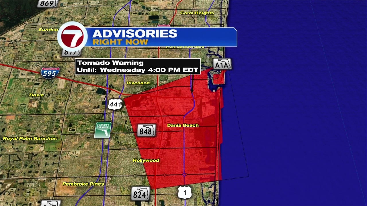 Tornado warning issued for parts of Broward County allowed to expire ...