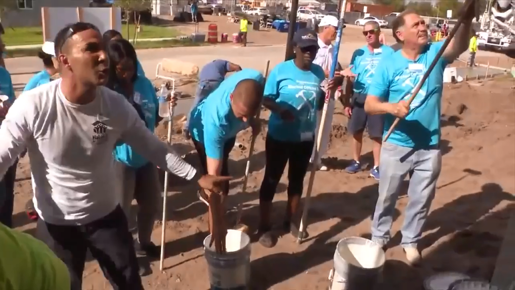 Volunteers work on Habitat for Humanity home for 1st time homeowner in Pompano Beach Volunteers work on Habitat for Humanity home for 1st time homeowner in Pompano Beach