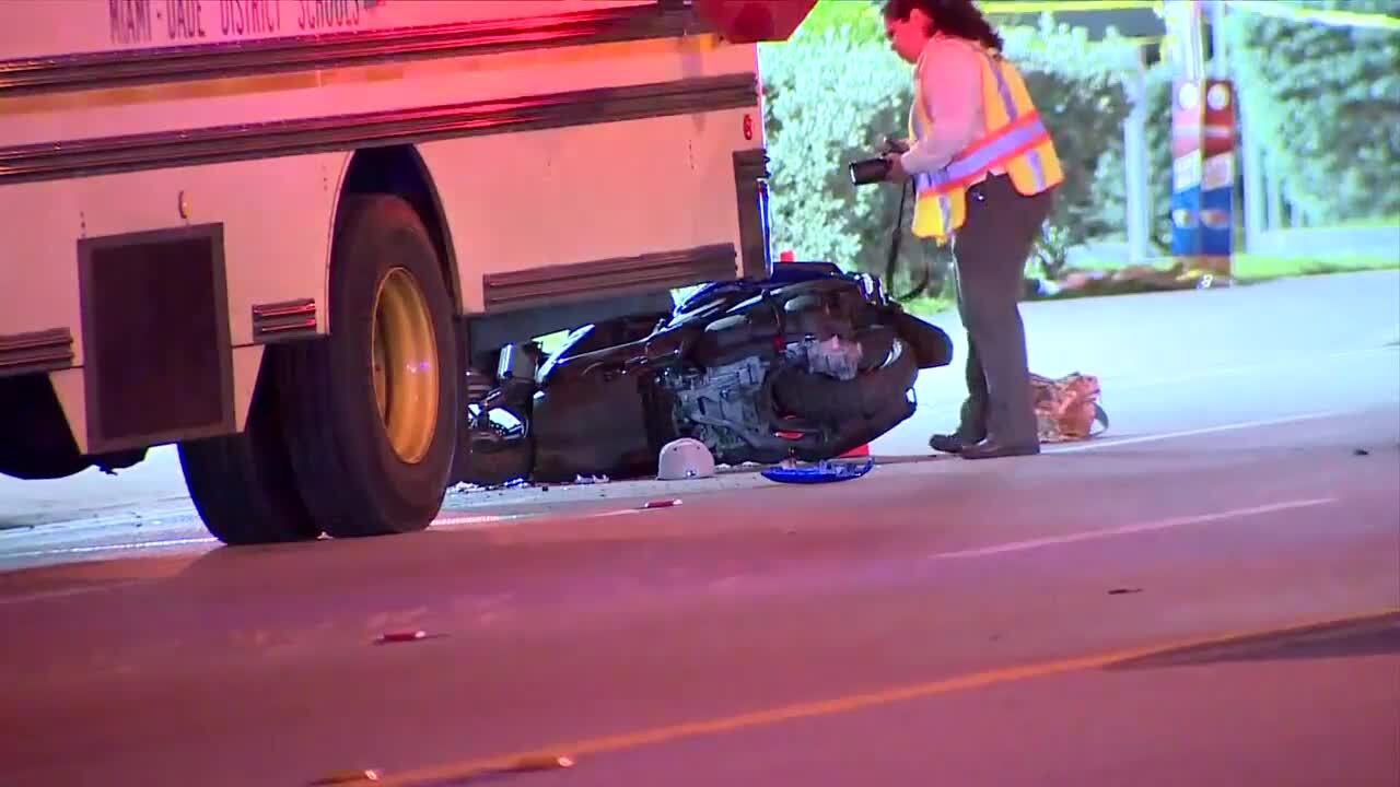 Fatal crash involving school bus, scooter rider in Northwest MiamiDade WSVN 7News Miami