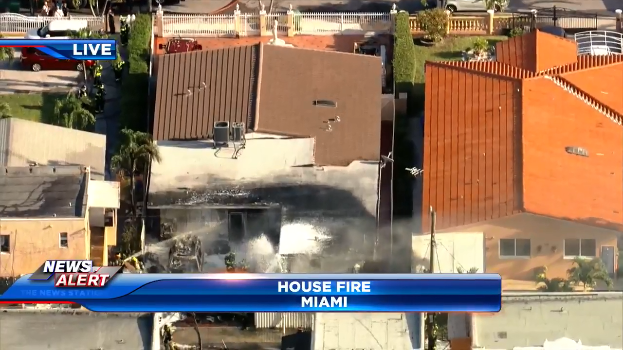 Crews put out house fire in Miami, 1 treated for smoke inhalation ...