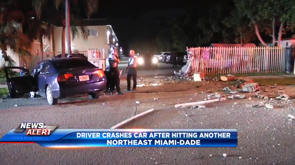 Car smashes into entrance of apartment complex in NE MiamiDade Car smashes into entrance of apartment complex in NE MiamiDade
