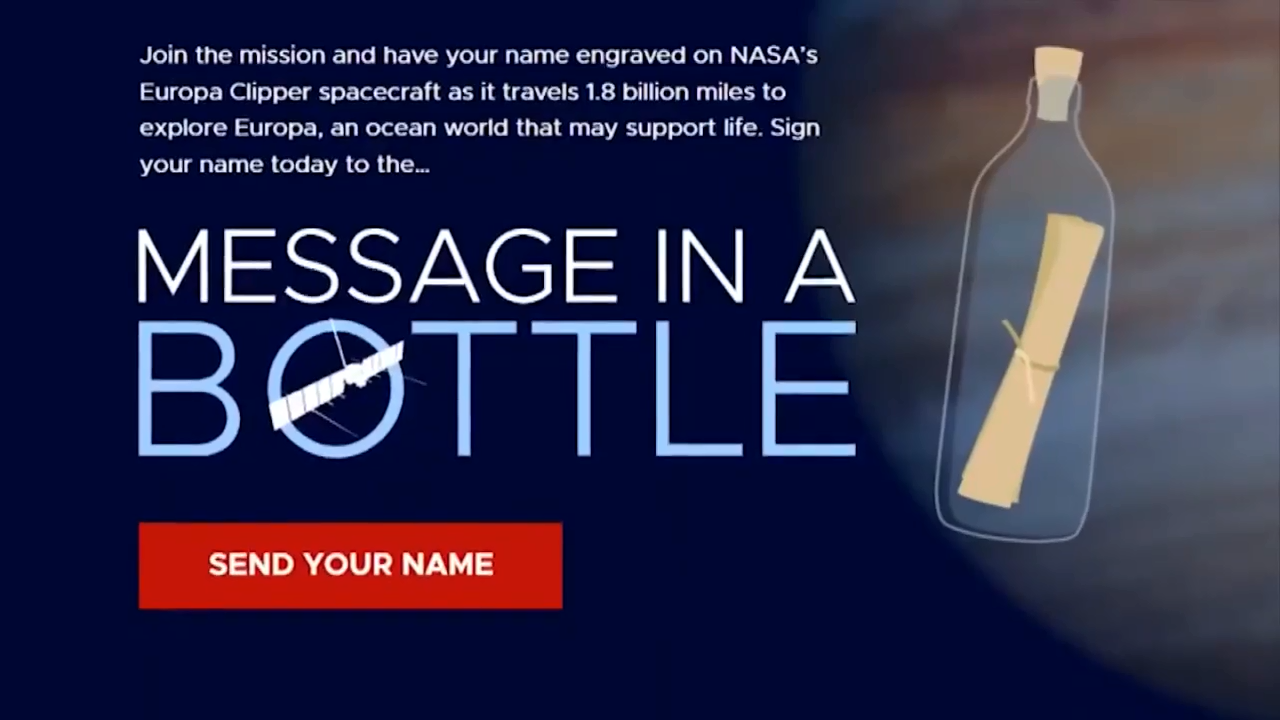 Message for the stars NASA’s Europa Clipper mission to carry poem and