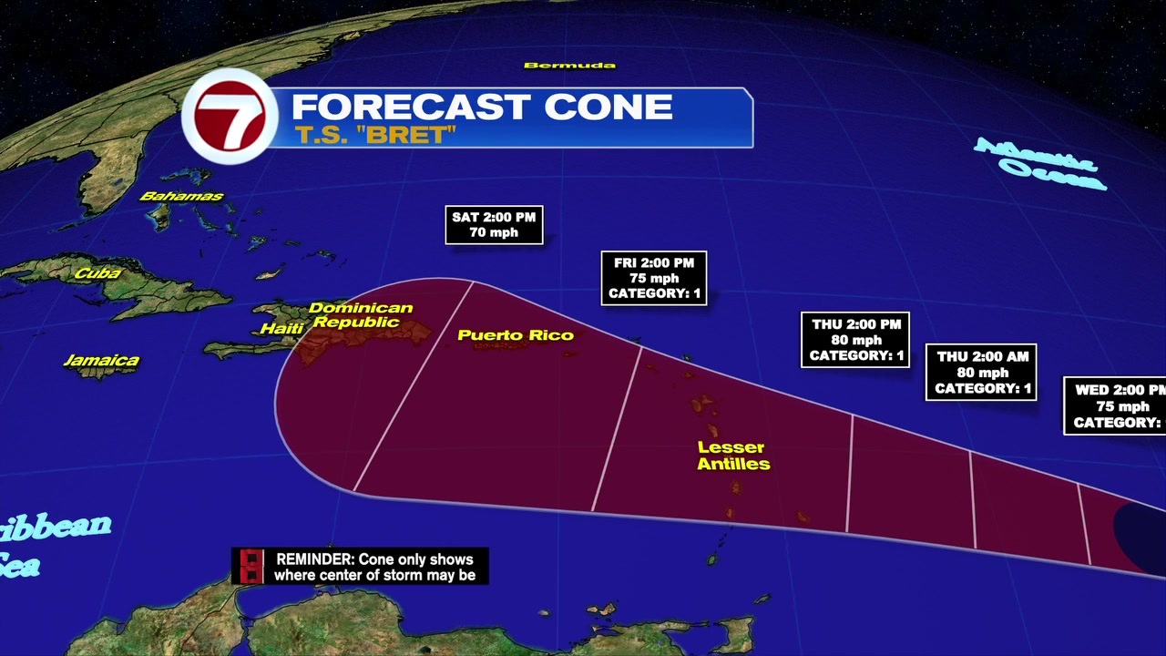 Tropical Storm Bret forms in Atlantic, with possible hurricane threat