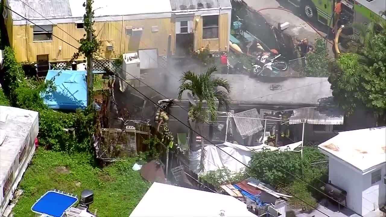 Fire rescue crews put out mobile home fire in North Miami Beach; no ...