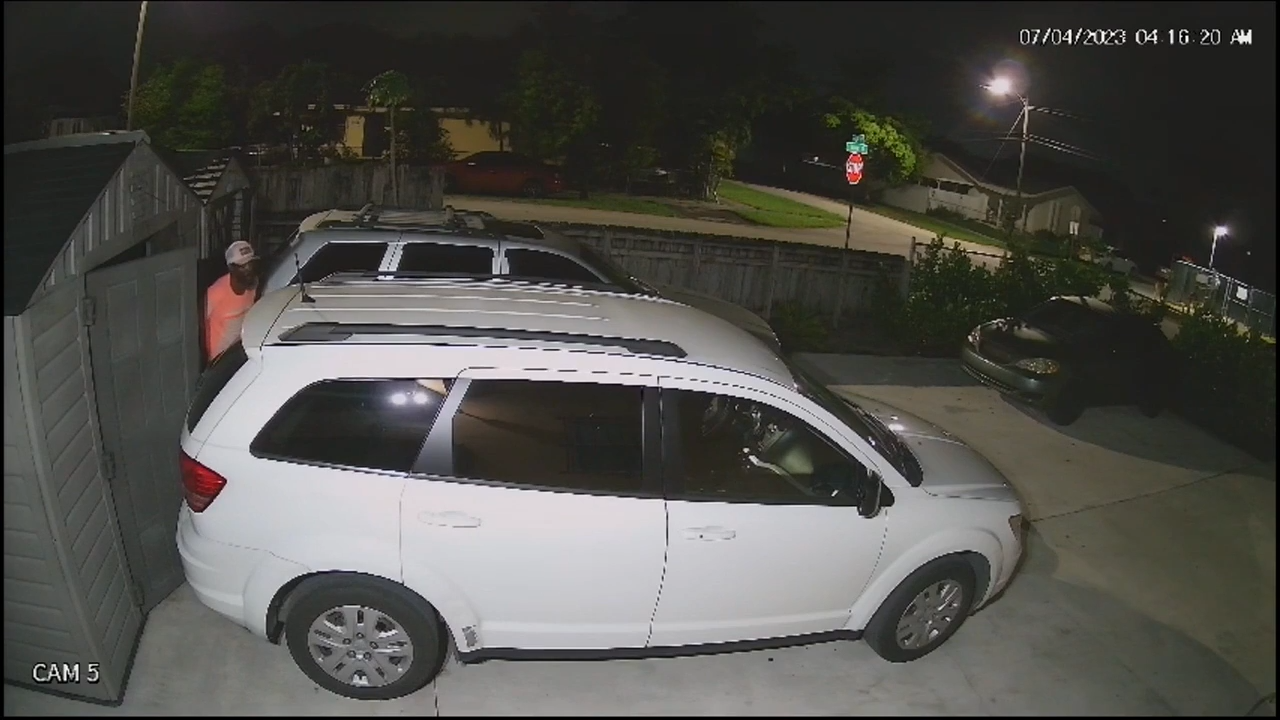 Surveillance video captures man stealing, causing over 400 in damages