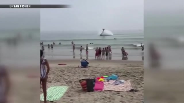 Small plane towing banner lands in ocean off crowded New Hampshire ...