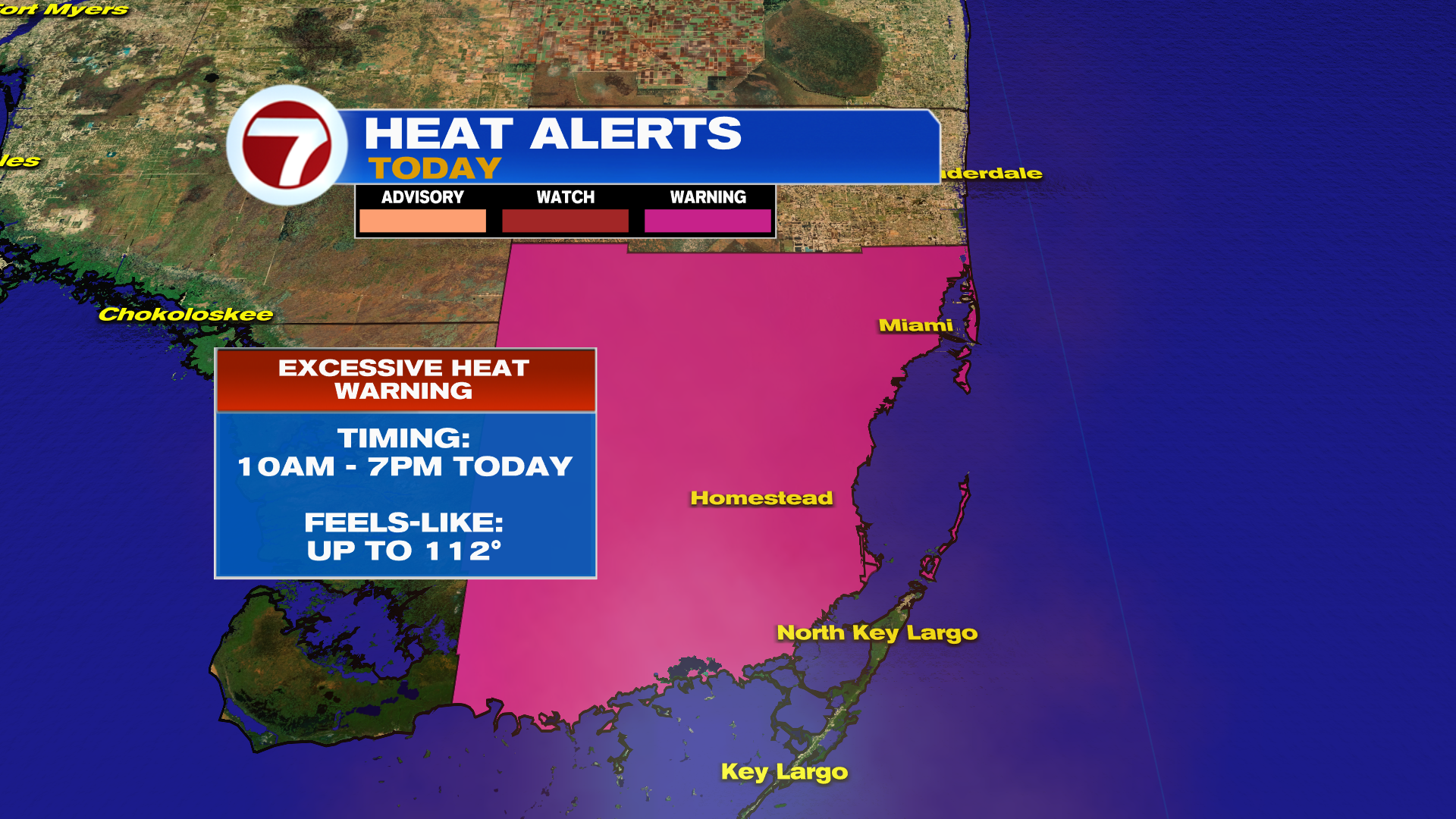 Excessive Heat Warning for Parts of South Florida - WSVN 7News | Miami ...