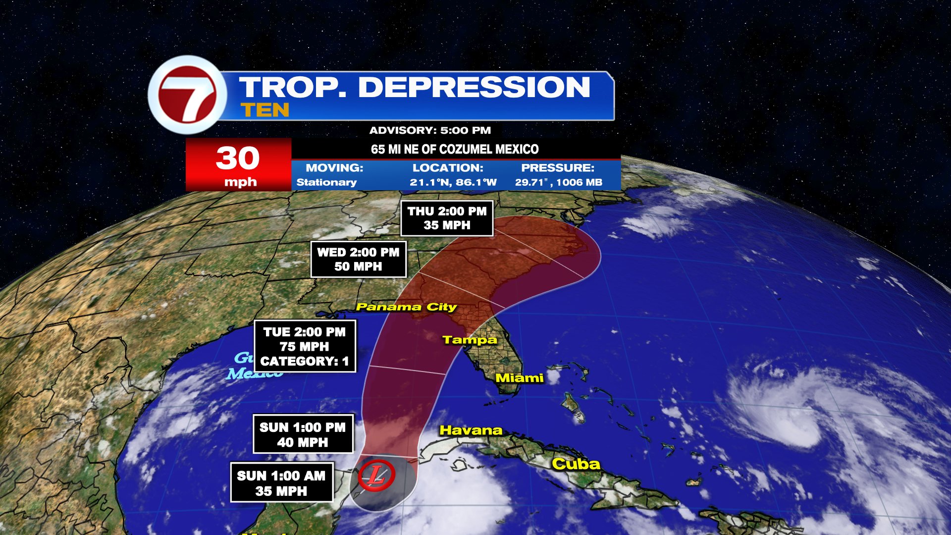 Much of Florida under state of emergency as possible tropical storm