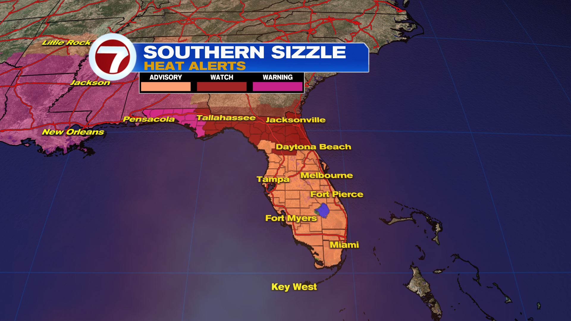 Heat Advisory Issued For All of South Florida Sunday - WSVN 7News ...