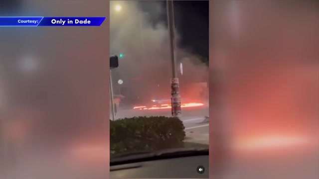 Video shows 2 drivers causing ring of fire in Miami after doing donuts ...