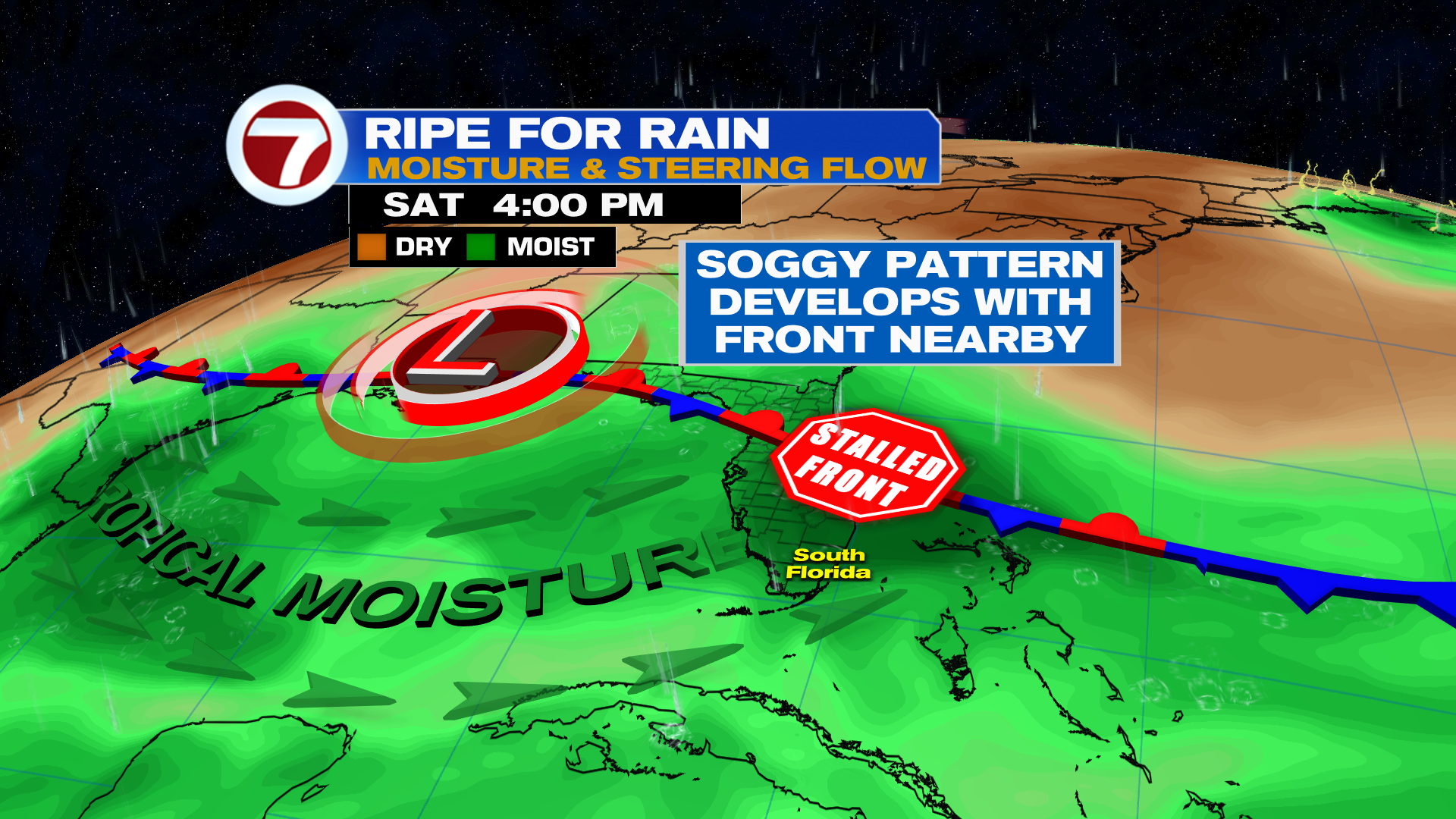 Daily Downpours Return to the Forecast - WSVN 7News | Miami News ...