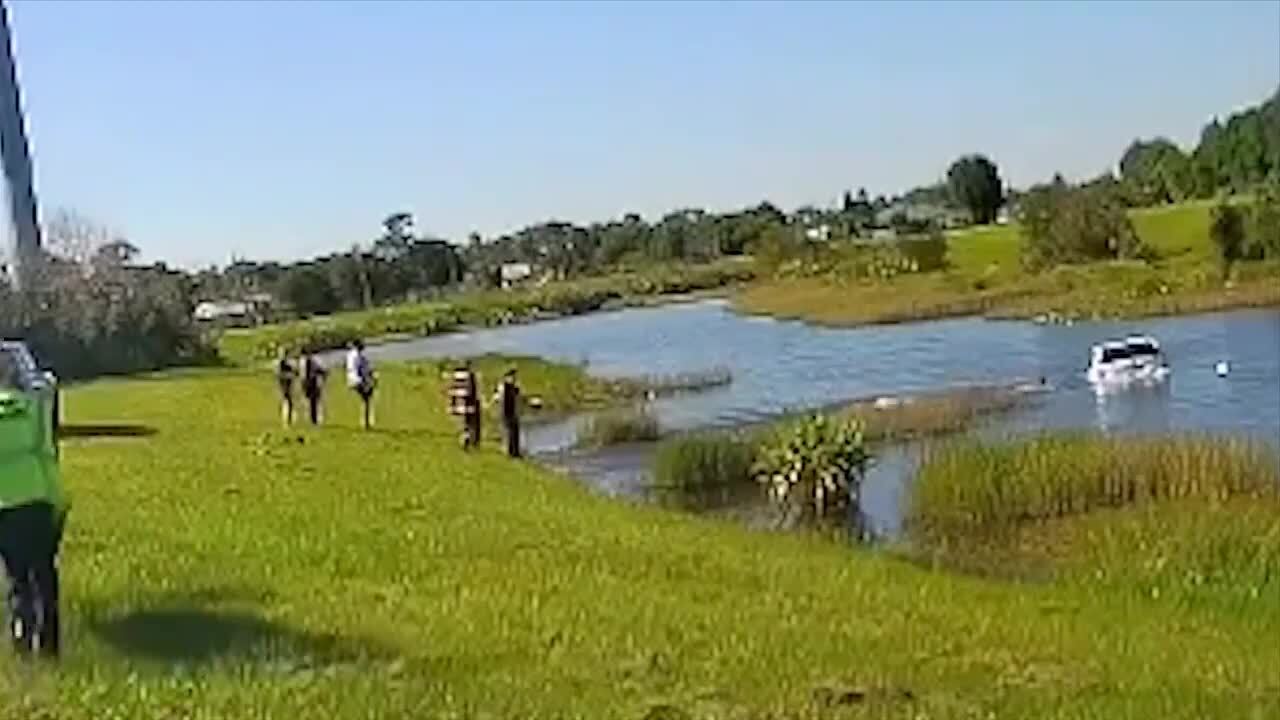 Police, good Samaritan rescue elderly man from sinking car in alligator(02)