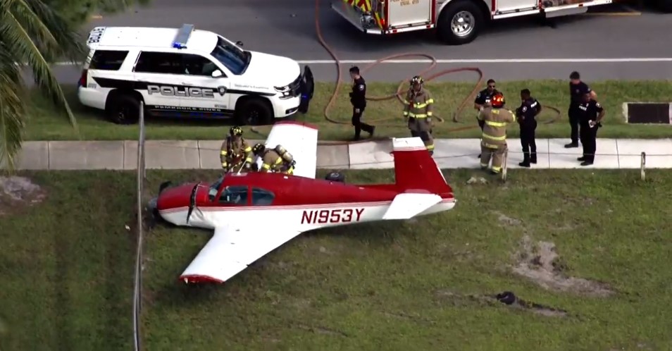 Rescue crews extricate pilot after plane crashes at North Perry Airport  WSVN 7News  Miami News Weather Sports  Fort Lauderdale Rescue crews extricate pilot after plane crashes at North Perry Airport  WSVN 7News  Miami News Weather Sports  Fort Lauderdale