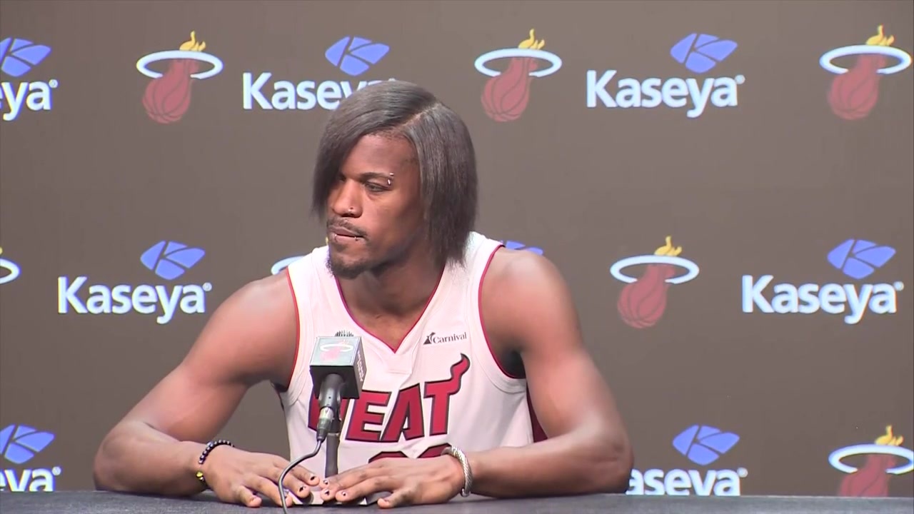 Miami Heat's Jimmy Butler Explains His 'Emo' Look For Media Day