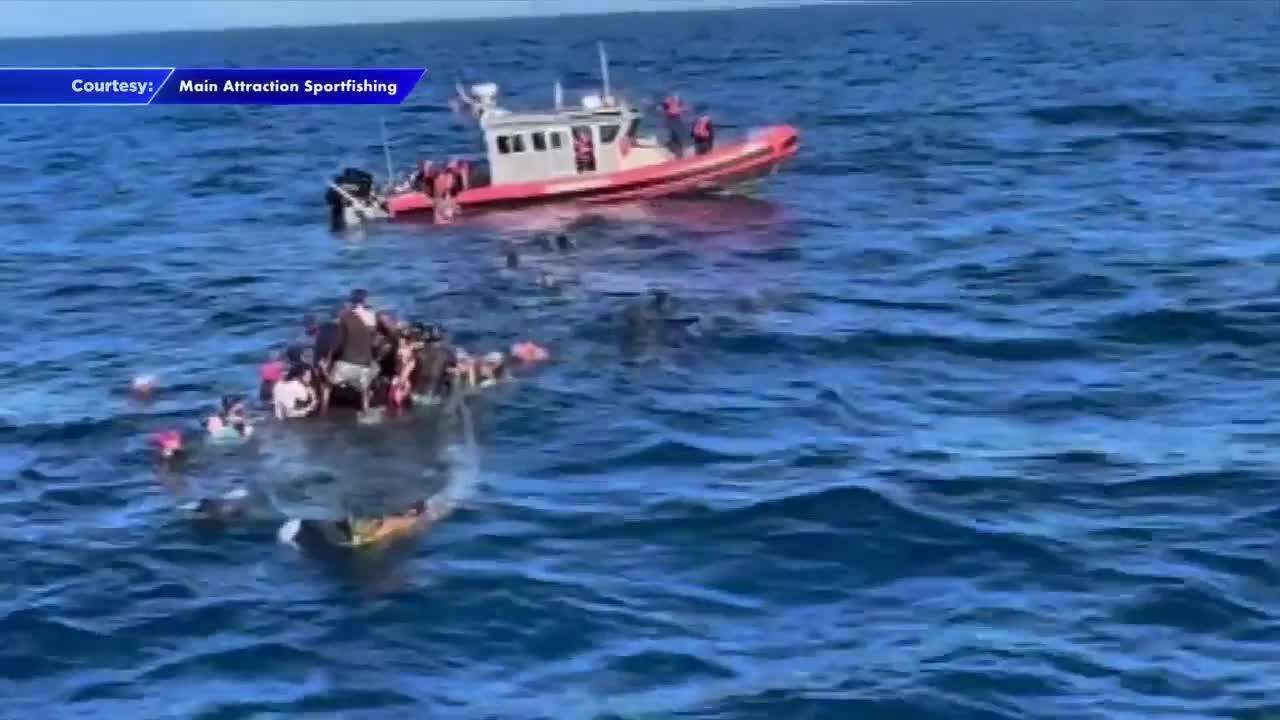 Coast Guard rescues 34 migrants after boat sinks off Florida Keys ...