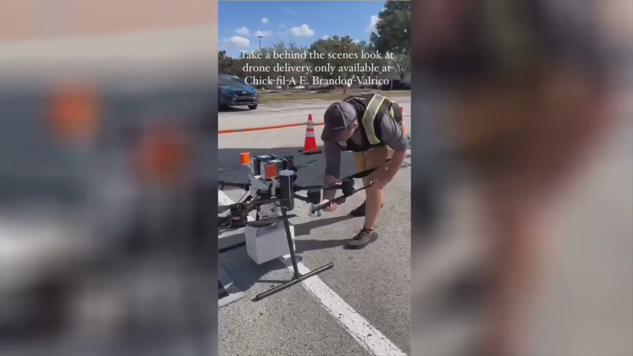 ChickfilA takes flight Drone delivery debuts near Tampa WSVN 7News