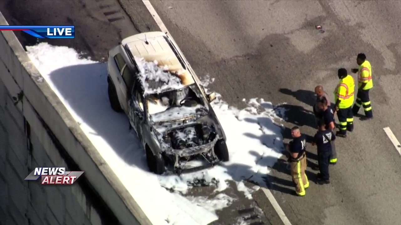 Multiple southbound lanes on I-95 blocked due to vehicle fire in ...