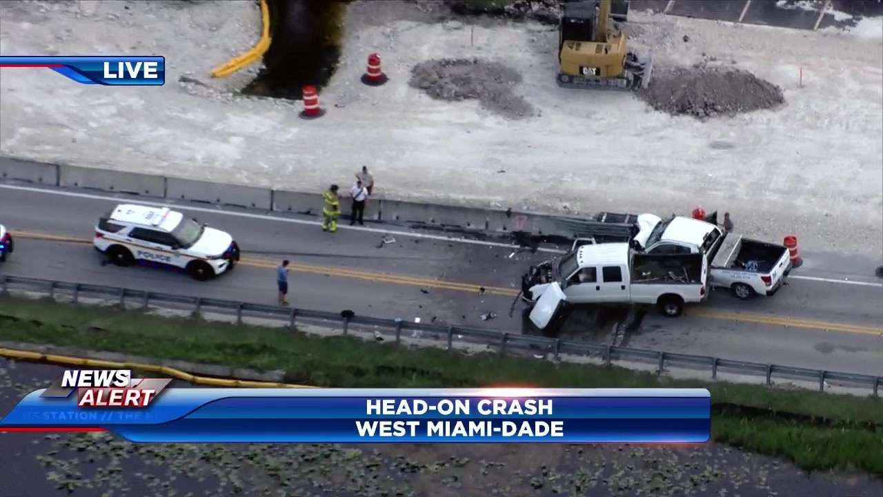 3 airlifted following head-on collision near Gator Park in West Miami-Dade - WSVN 7News | Miami News, Weather, Sports - Vimarsana News