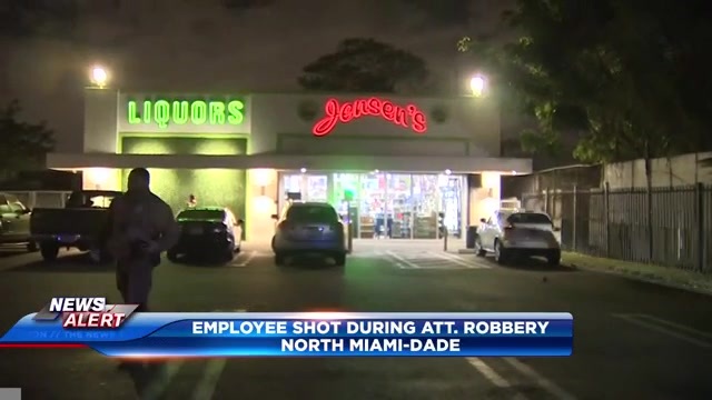 North Miami-Dade liquor store employee injured in shooting during attempted robbery; gunman at large – WSVN 7News | Miami News, Weather, Sports