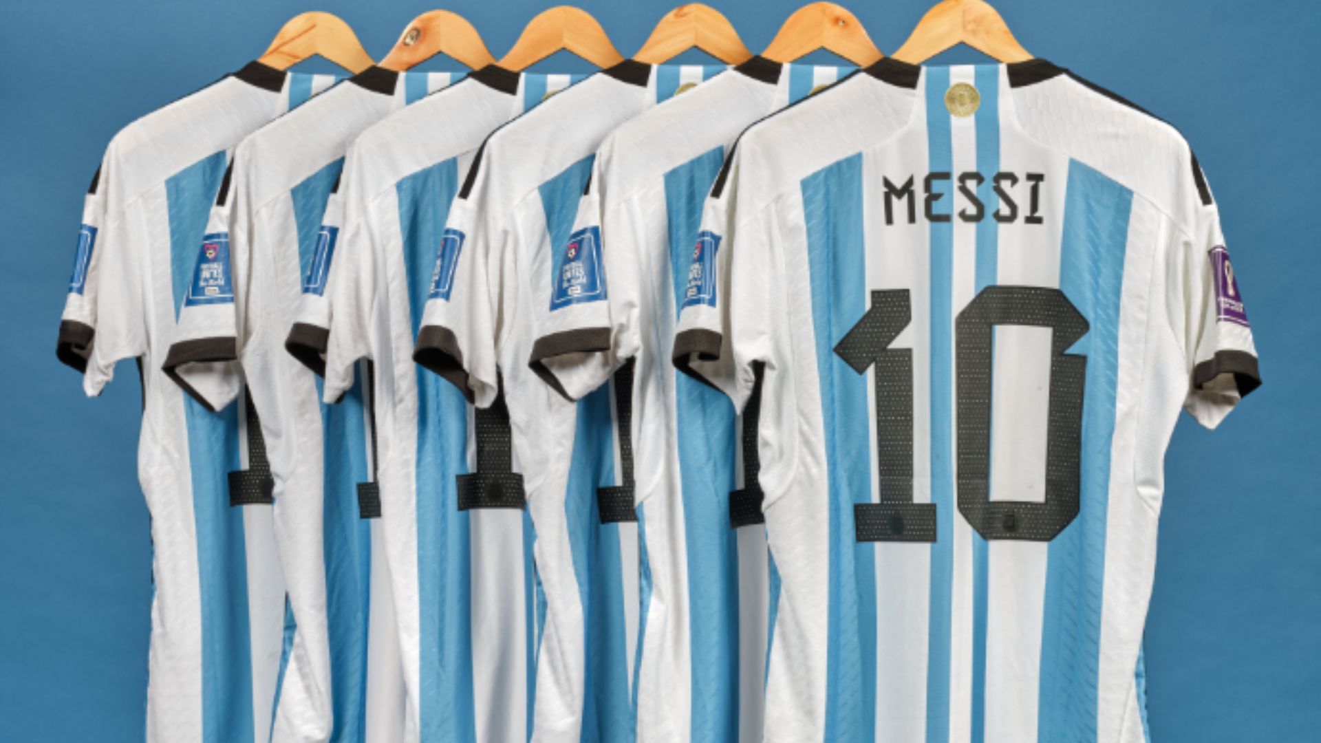 Set of 6 Messi World Cup shirts sells for $7.8 million at auction in New  York - WSVN 7News | Miami News, Weather, Sports | Fort Lauderdale