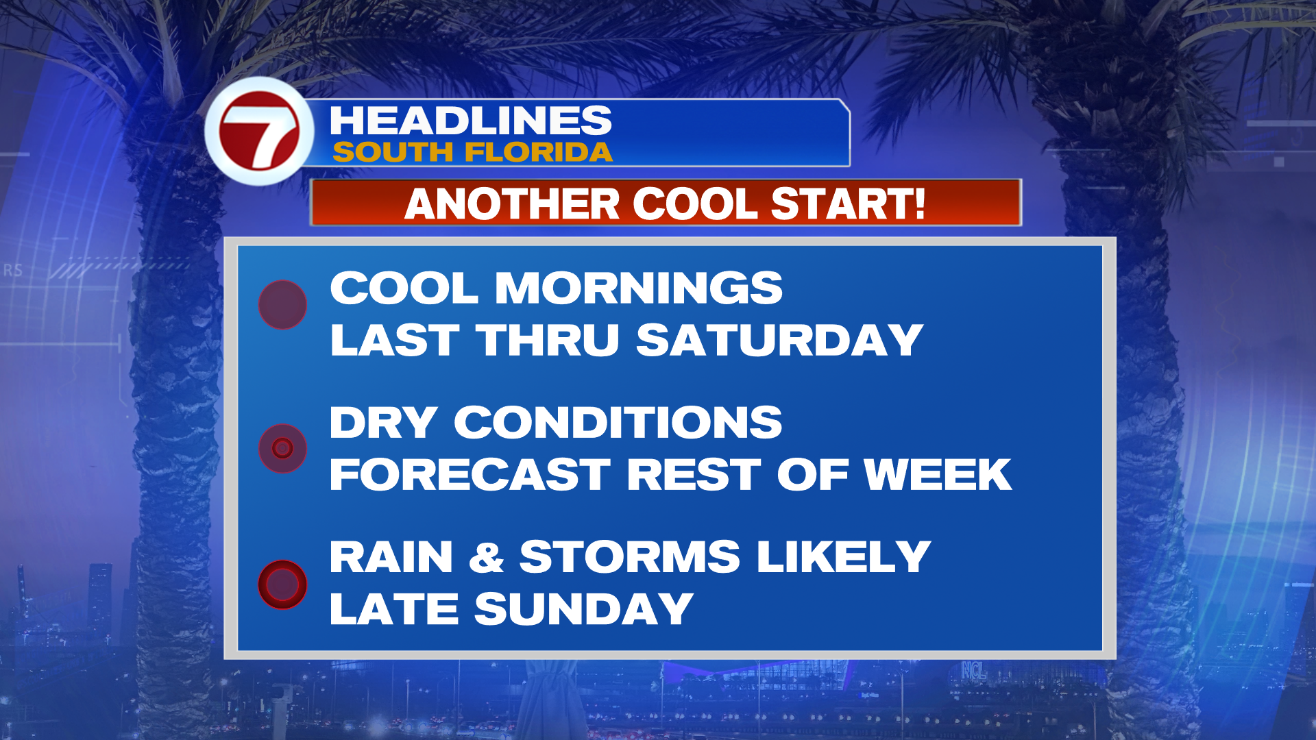 Cool Conditions Continue Rest of Week - WSVN 7News | Miami News ...