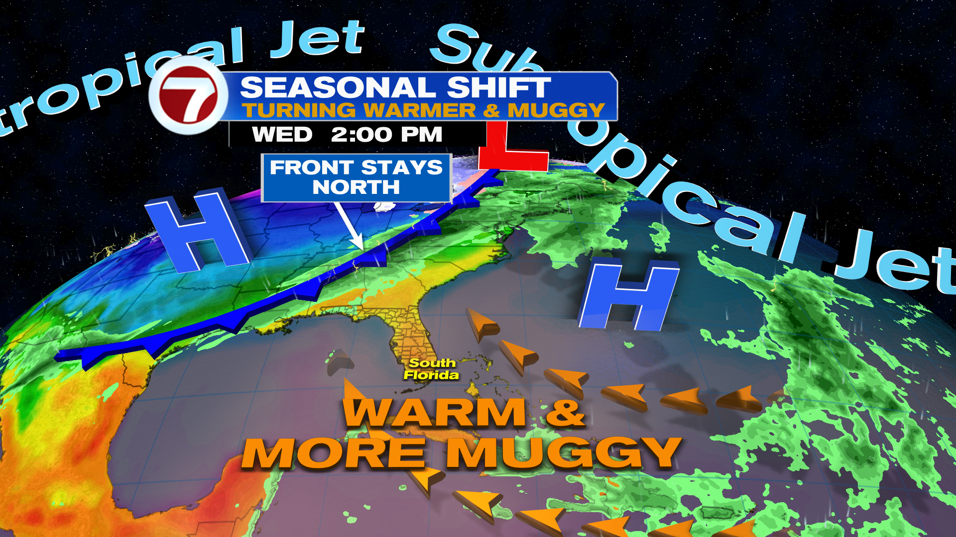 Warmer and More Humid Pattern Begins - WSVN 7News | Miami News, Weather ...