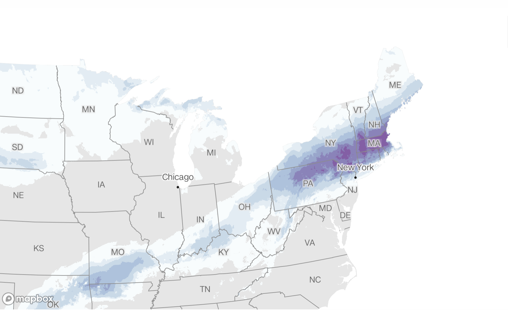 Quick but intense nor’easter could deliver New York City’s biggest snow