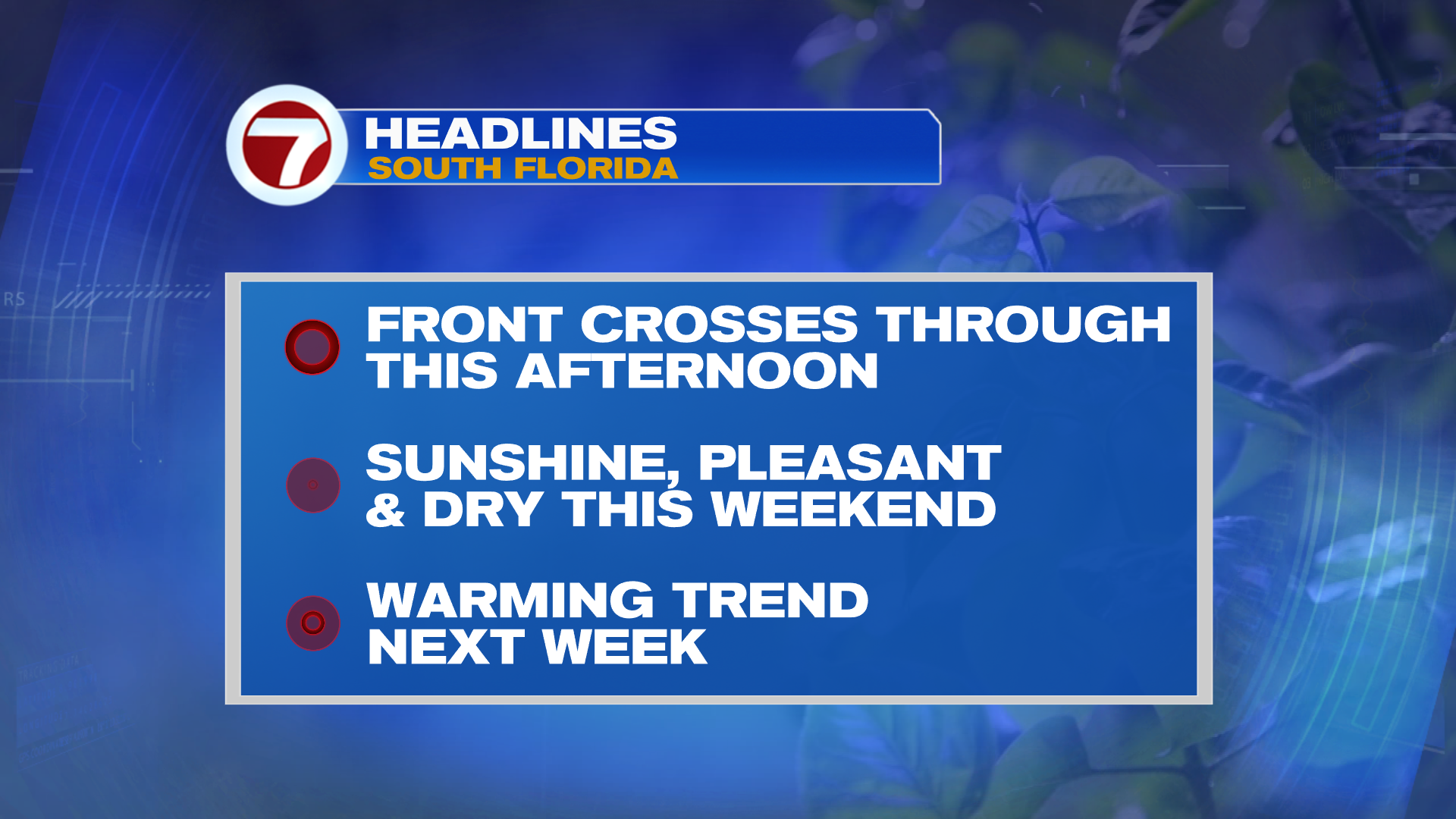 Front to Bring Some Big Changes to Our Weather Pattern - WSVN 7News ...