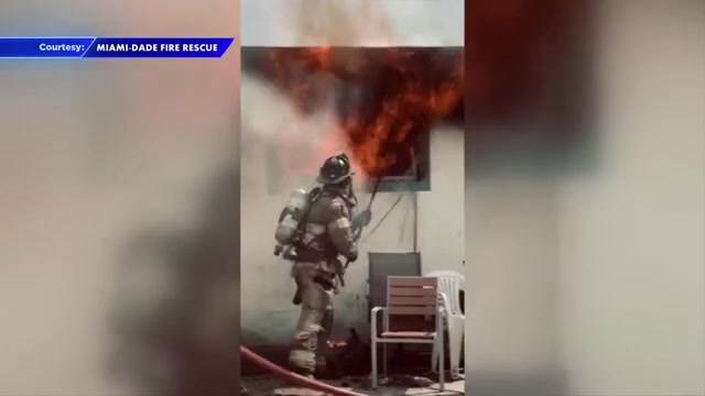 Fire destroys NW Miami-Dade home; resident, 3 pets escape safely – WSVN 7News | Miami News, Weather, Sports | Fort Lauderdale