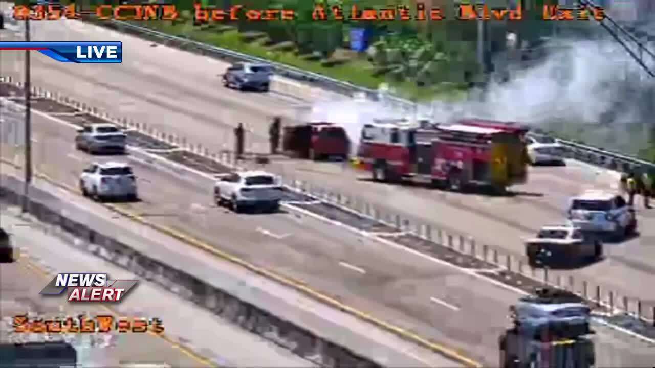 Vehicle fire shuts down lanes on South I-95 in Pompano Beach - WSVN ...