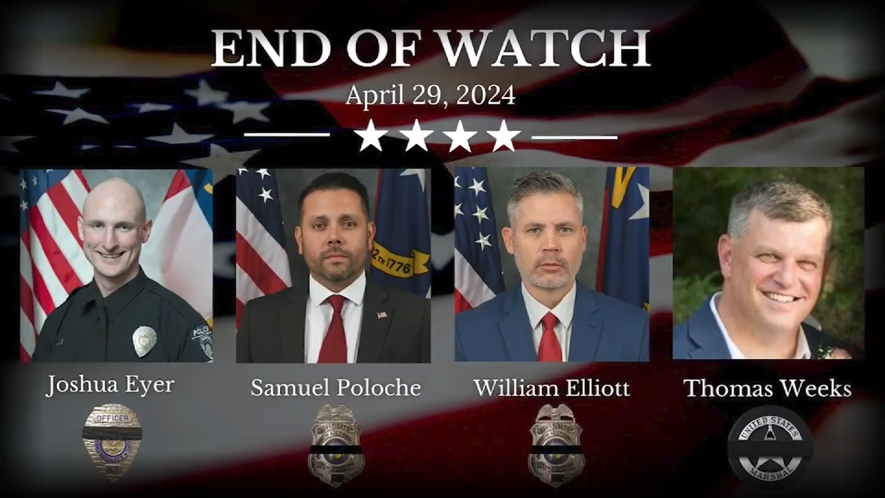 4 officers killed in North Carolina were at disadvantage as shots