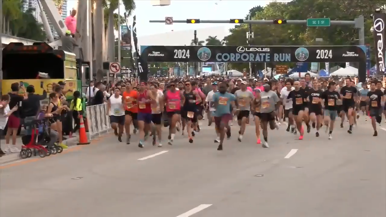 Runners take part in 39th Lexus Corporate Run in downtown Miami – WSVN 7News | Miami News, Weather, Sports