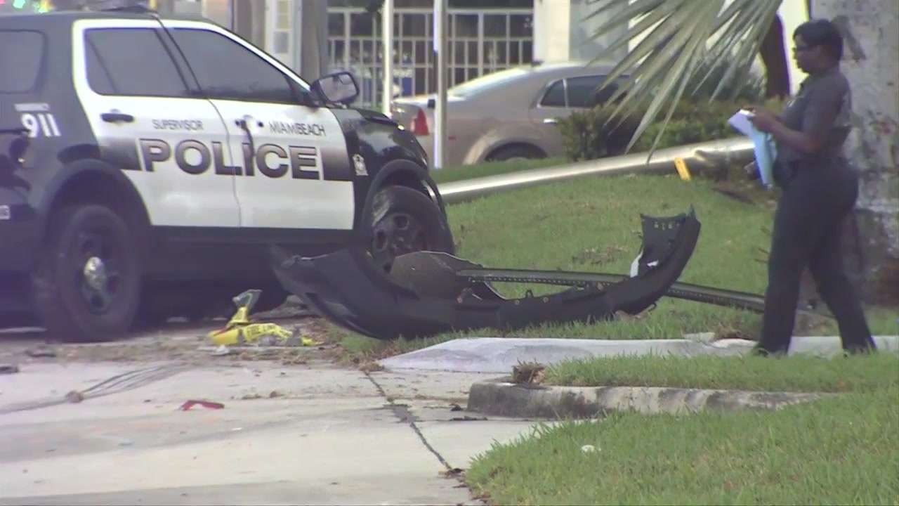 Miami Police officer suffers minor injuries after cruiser collides with ...