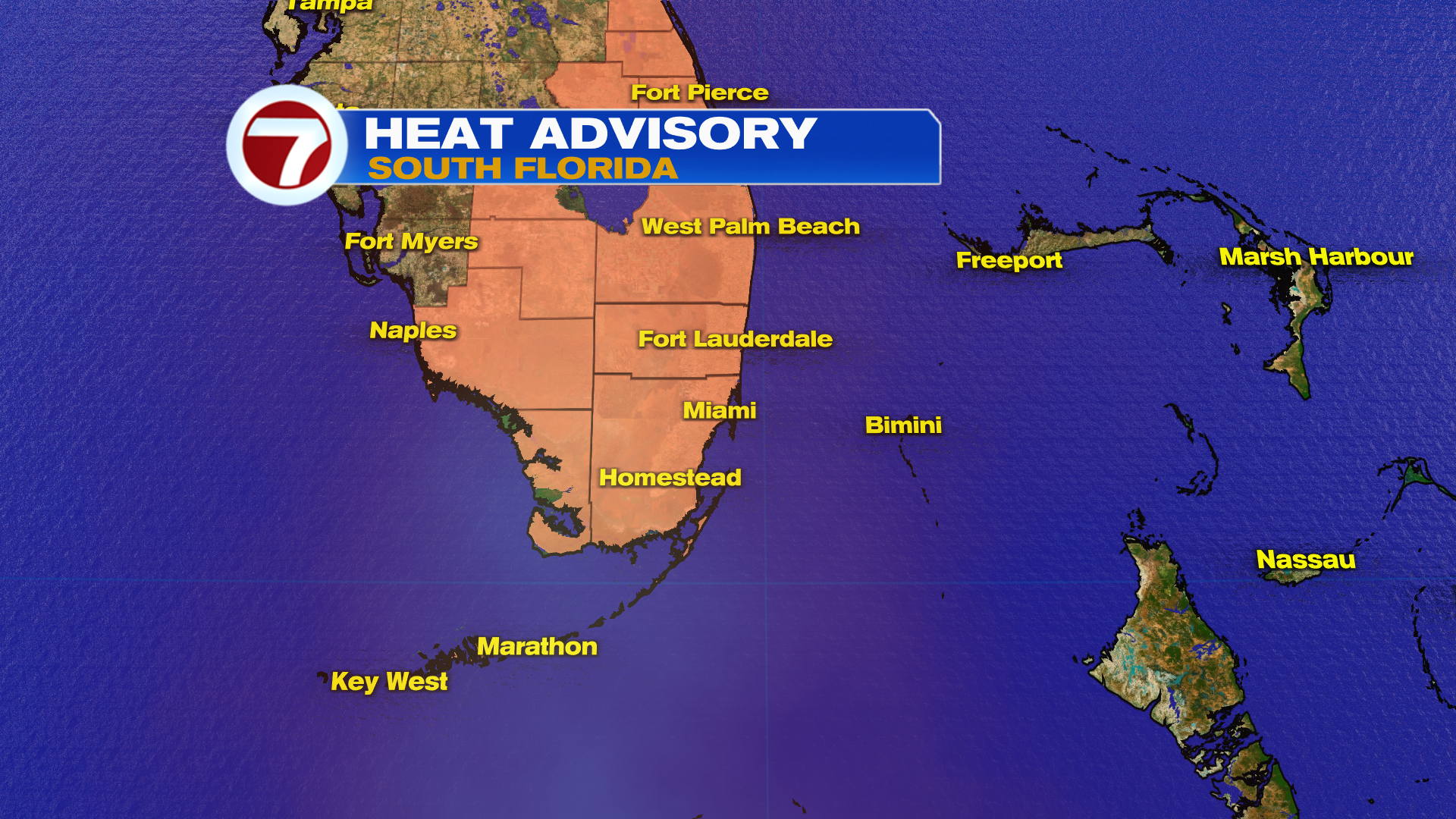 Heat Advisory in Effect for All of South Florida Saturday - WSVN 7News | Miami News, Weather, Sports | Fort Lauderdale