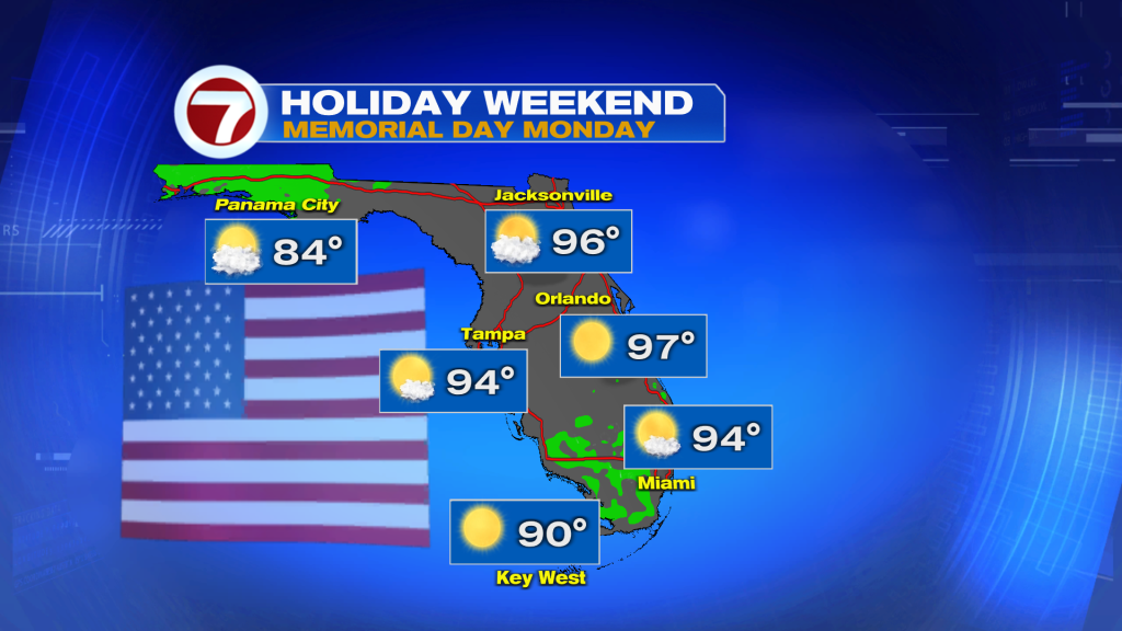 Memorial Day Weekend Weather Forecast WSVN 7News Miami News