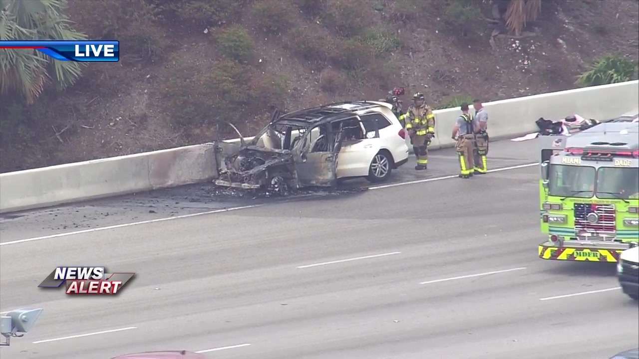 Crews respond to car fire on SR 836 in West Miami-Dade - WSVN 7News ...