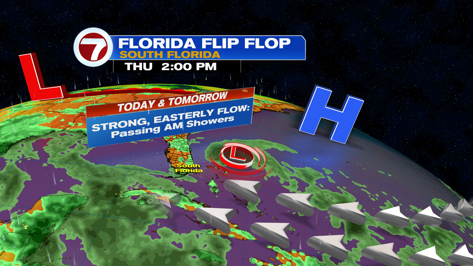 Speedy Showers on the Breeze Late Week - WSVN 7News | Miami News ...