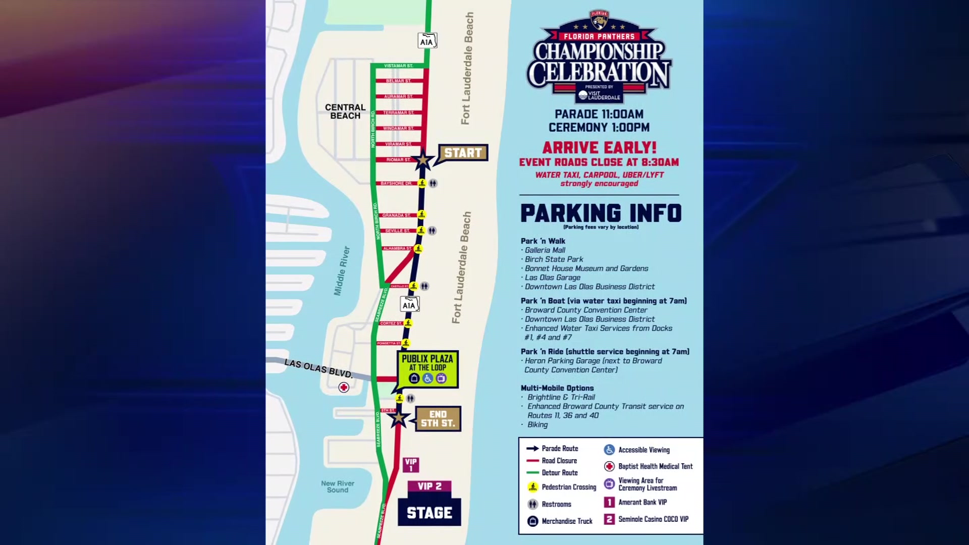 Florida Panthers to host championship - 240628 Panthers Parade Route 