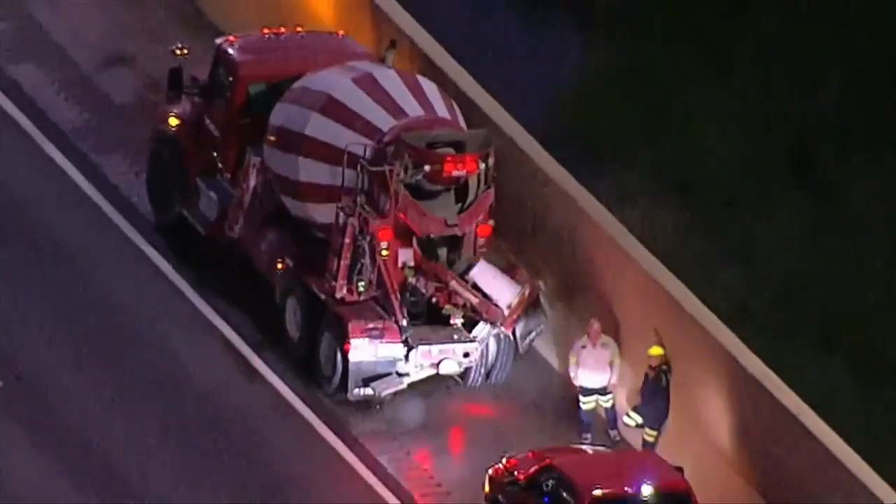 1 killed after car crashes into cement truck on Turnpike in NW Miami