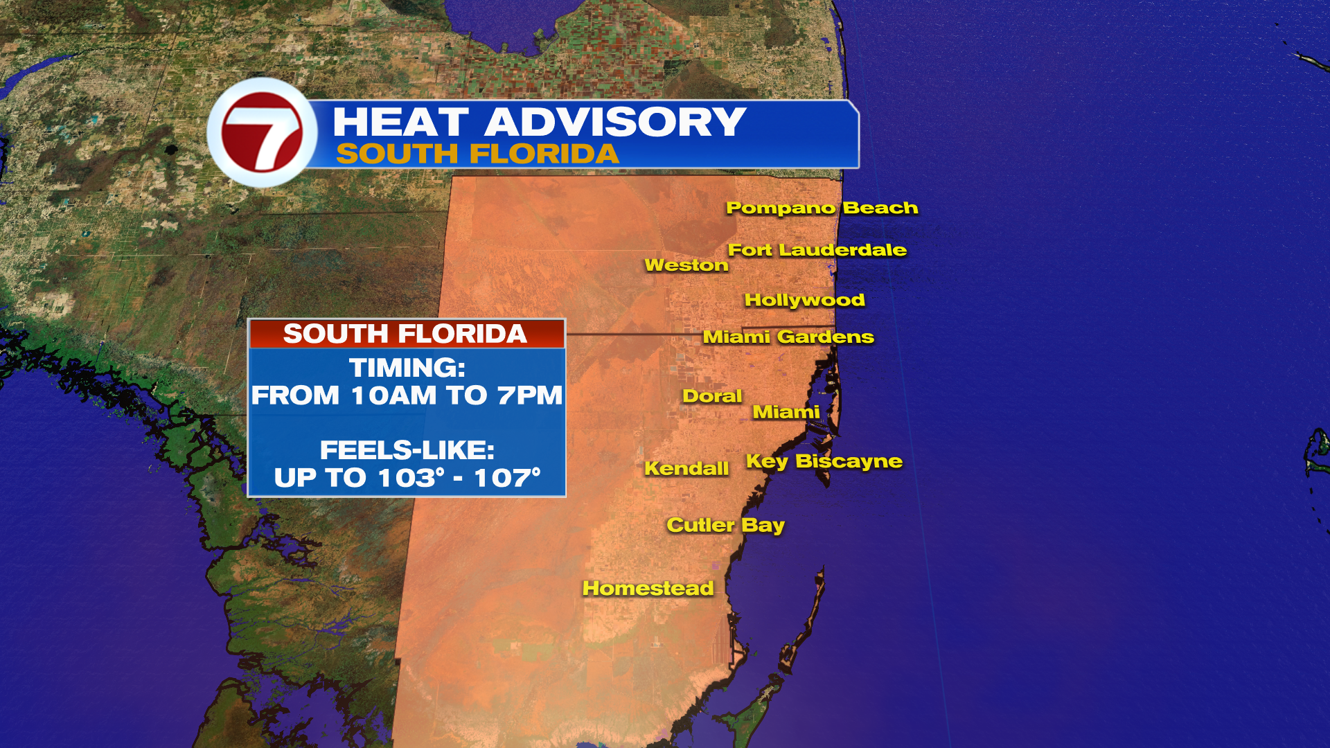 Heat Advisory in Effect this Saturday - WSVN 7News | Miami News ...