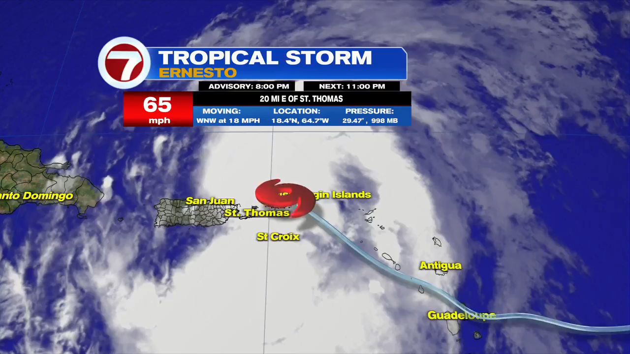 A strengthening Ernesto is poised to become a hurricane after brushing ...
